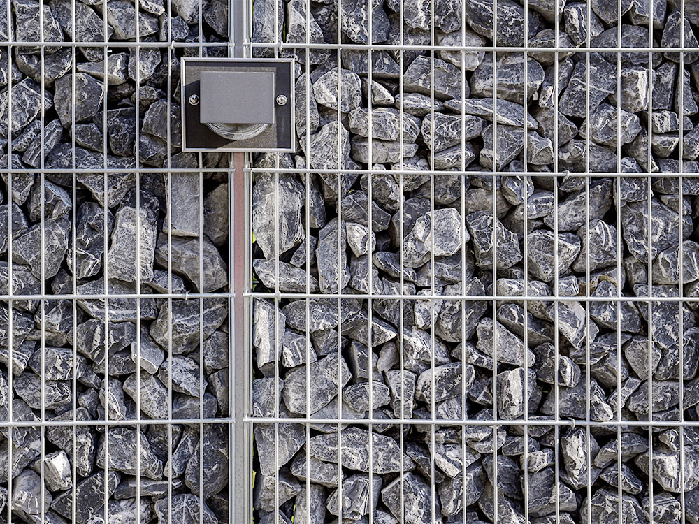 Schanskorf stenen close-up