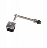Scharnierset voor tuinpoorten met aluminium doppen 130 mm