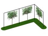 Leibomen frame 9 meter met hoek Zwart