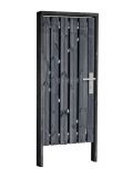 Zwart grenen poort compleet inclusief hang en sluitwerk Zwart 100 cm