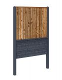 Rotsmotief Nobifix hout beton schutting