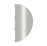 Locinox | Halfronde aluminium afschermplaat 114 x 66,4cm