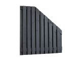 Zwart gespoten tuinscherm 21 planks Zwart verloop