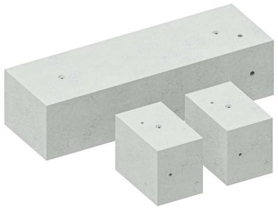 Fundatieblok schuifpoort | t.b.v. 6 / 7 / 8 meter | Links