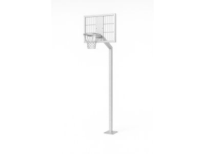 Basketbalpaal | Hoogte 260 cm | Voetplaat | Verzinkt