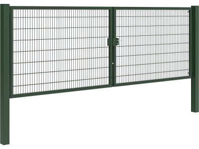 Dubbele tuinpoort | Professional | Breedte 500 cm | Hoogte 160 cm | RAL6009