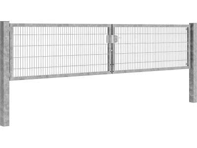 Dubbele tuinpoort | Professional | Breedte 500 cm | Hoogte 100 cm | Thermisch verzinkt