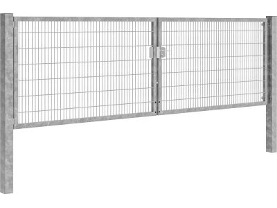 Dubbele tuinpoort | Professional | Breedte 500 cm | Hoogte 140 cm | Thermisch verzinkt