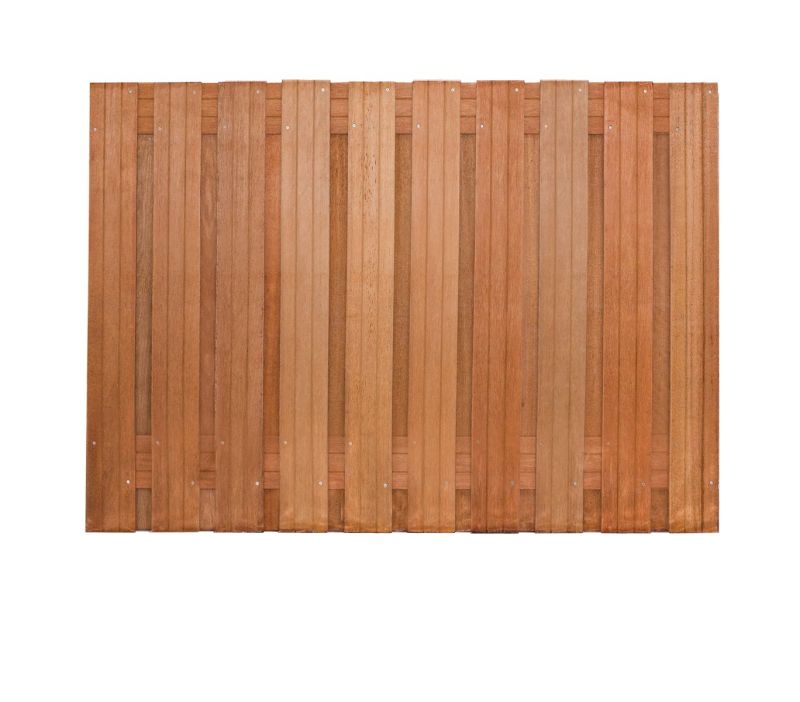 Hardhout tuinscherm 130 cm 22 planks