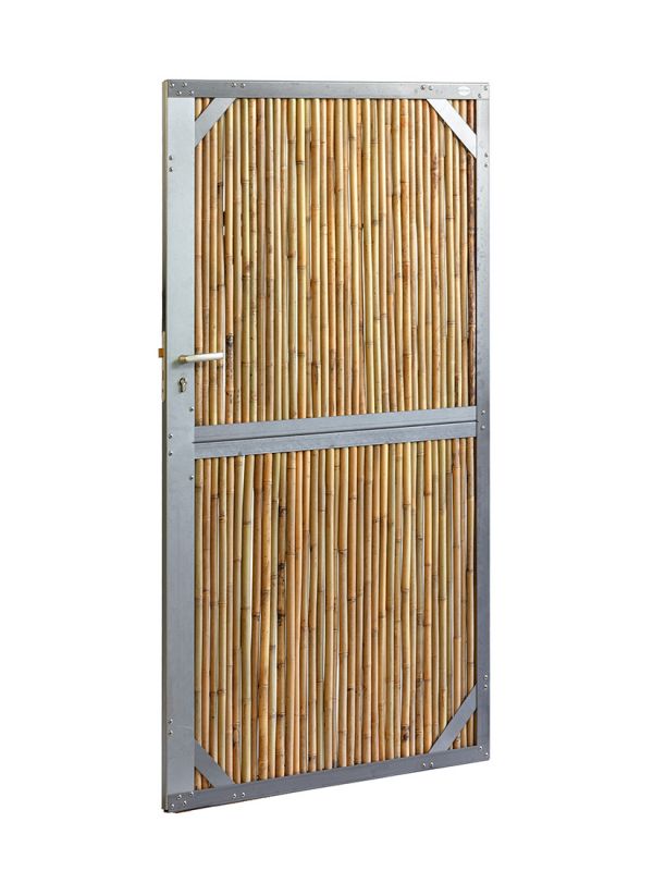 Bamboe tuinpoort | Breedte 90 cm | Hoogte 200 cm | Verzinkt