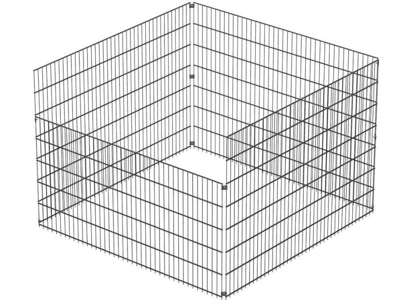 Bladkorf | Breedte 250 x 250 cm | Antraciet RAL7016