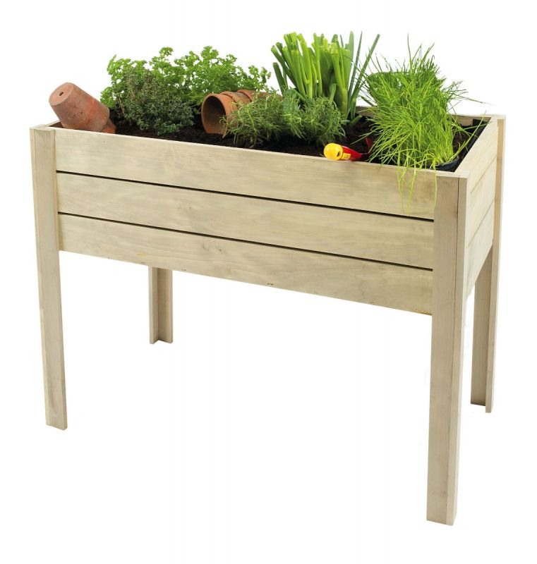 Minigarden op poten grenen 80 x 100 x 50 cm