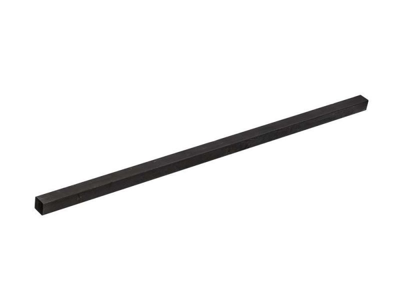Schuttingpaal grenen hout zwart 8,8 x 8,8 x 270 cm