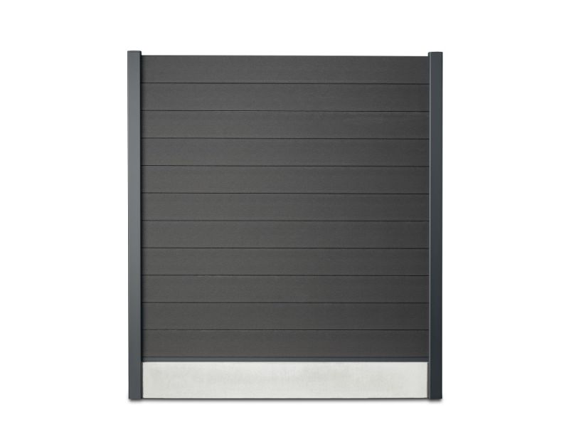 Aluminium schutting pakket met betonplaat