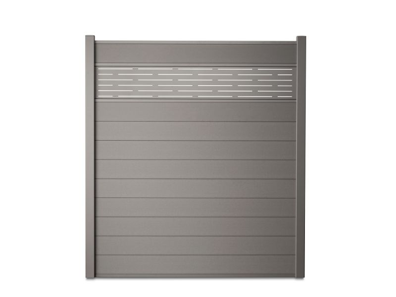 Aluminium schutting pakket met sierplaat Azur