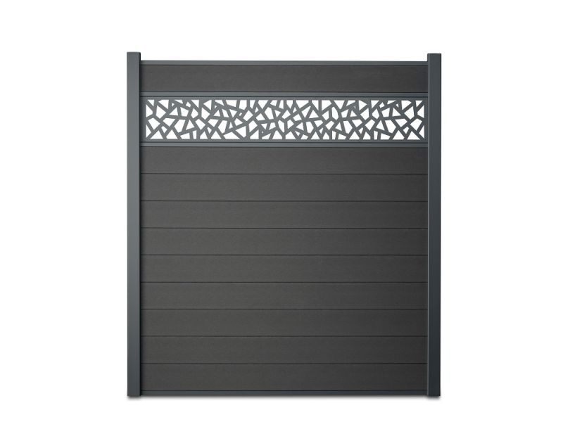Composiet schutting pakket met sierplaat Epure