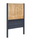 Rotsmotief grenen hout beton schutting