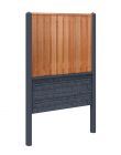 Rotsmotief hardhout beton schutting