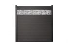 Composiet schutting pakket met sierplaat Crystal