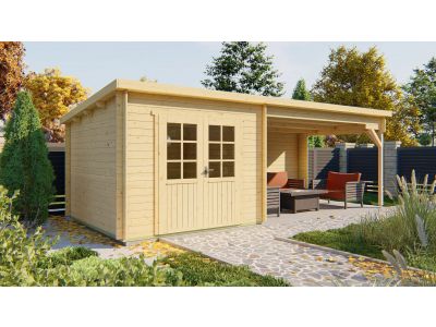 Blokhut - Tuinhuis Charlotta met overkapping
