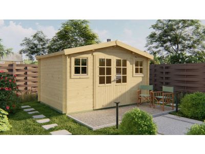 Blokhut - Tuinhuis Juha met overkapping