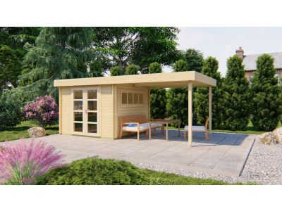 Blokhut - Tuinhuis Dellinger met overkapping
