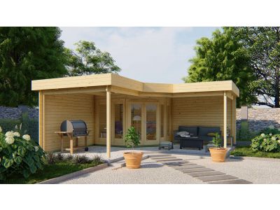 Blokhut - Tuinhuis Funen met overkapping