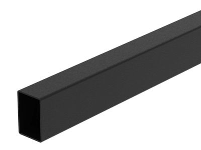 Paal 6 x 4 cm voor sierhekwerk zwart RAL9005 tussenpaal