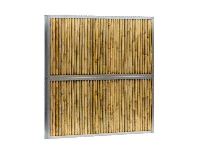 Bamboe schutting Geel bruin twee hoogtes 180 cm 120 cm