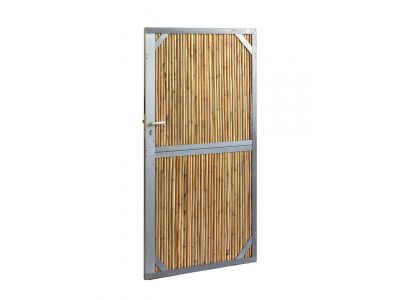 Bamboe tuinpoort | Breedte 90 cm | Hoogte 200 cm | Verzinkt