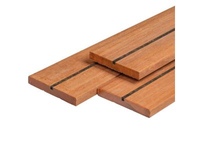 Bankirai vlonderplanken 2.7 x 19.0 cm met rubber strip