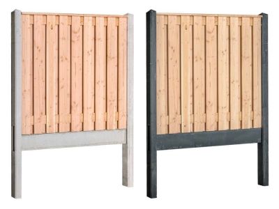Grenen hout beton schutting