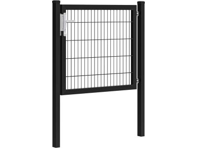 Een zwarte enkele Premium poort van 1 meter 25 centimeter breed voor binnen of buiten.