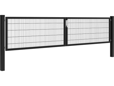 Hoge kwaliteit Premium poort, 5 meter breed, in het zwart van Hekwerkonline.