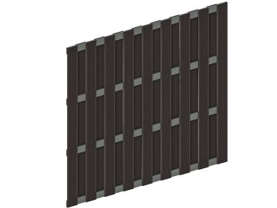 Tuinscherm composiet 17 planks donker grijs