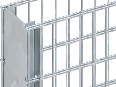 Paal voor dubbelstaafmat steenkorf