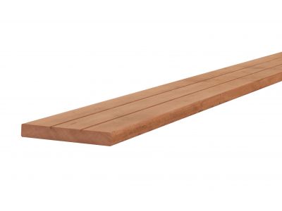 Hardhouten vlonderplanken met v-groeven, 2,8 x 19 cm