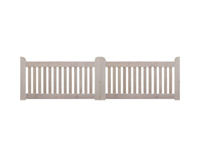 Dubbele toegangspoort eiken IP03 (incl. hang- en sluitwerk)