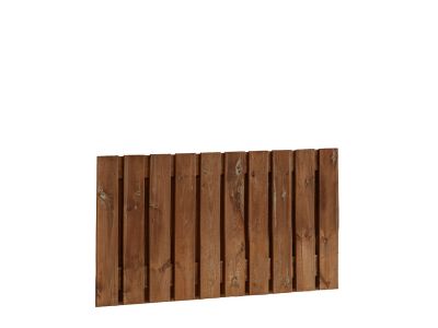 Bruin grenen tuinscherm | Breedte 180 cm | Hoogte 90 cm | 21 planken