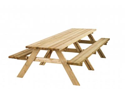 Picknicktafel Lange Jan 42 mm dik bladmaat 300 x 70 cm