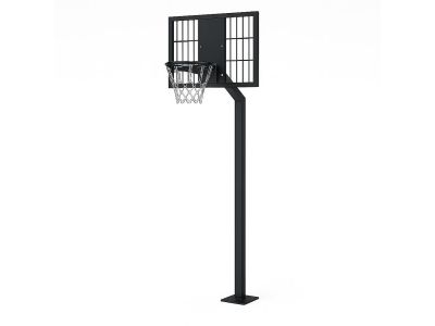 Basketbalpaal | Hoogte 305 cm | Voetplaat | Gecoat