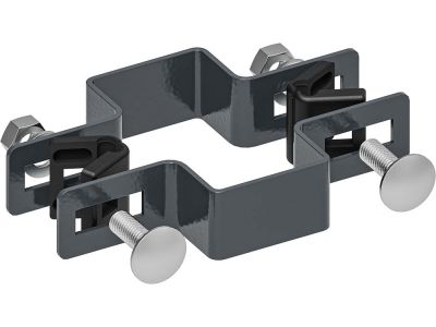 Bevestiging beugels voor 6 x 4 cm paal Antraciet RAL7016 Tussenbeugel