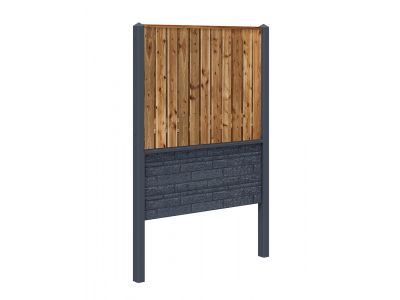 Rotsmotief Nobifix hout beton schutting