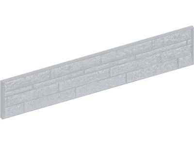 Onderplaat | Lengte 184 cm | Hoogte 20 cm | Beton | Motief | Licht grijs