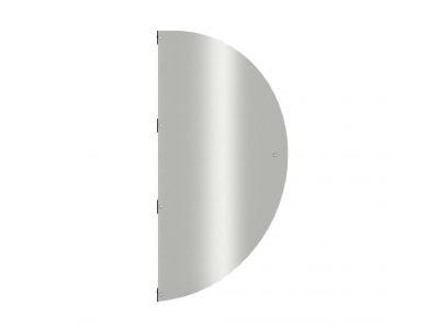 Halfronde aluminium afschermplaat 114 x 66,4cm