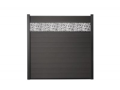 Composiet schutting pakket met sierplaat Crystal