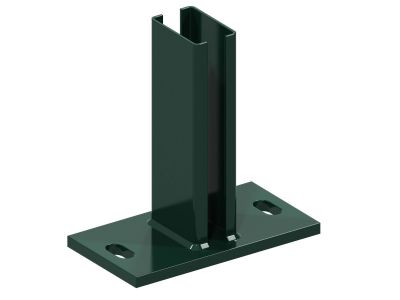 Voetplaat voor paal 6 x 4 cm