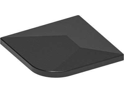 Alu kap met overstek | 60 x 60 mm | Zwart