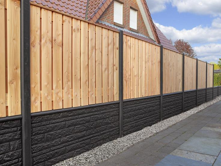 Rotsmotief een natuurlijke uitstraling en duurzame afscherming