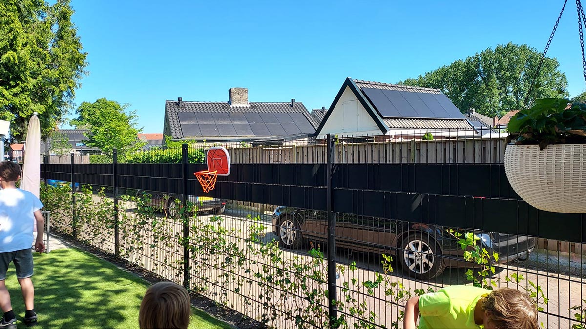 Dubbelstaafmat met deluxebeugels en hedera planten